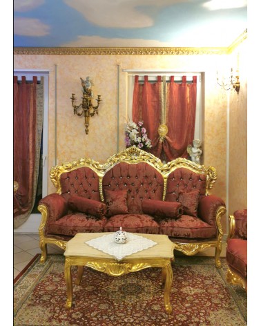 Sofa Germany armchair coffee table gold Baroque Empire solid wood AL1242