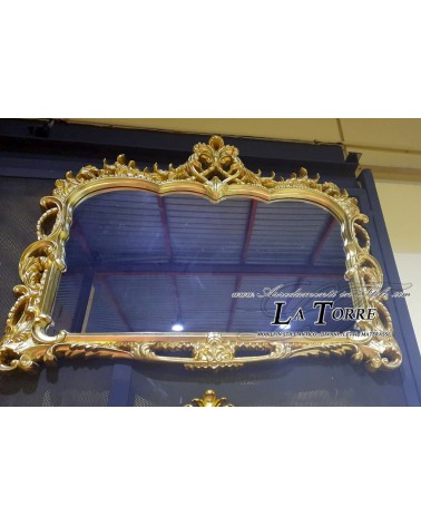Classic gold leaf antique style baroque beveled glass wall mirror R103
