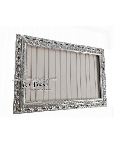 Classic baroque silver openwork frame made to measure Gaa safe sliding wood