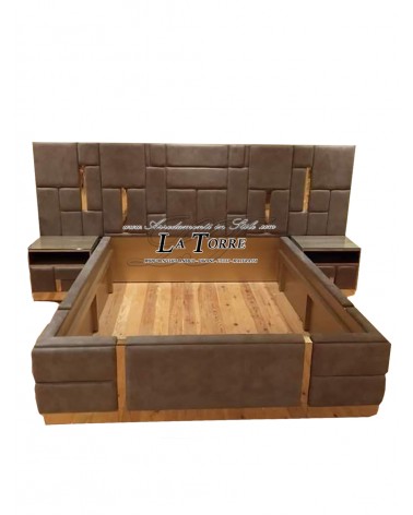 Double bed container classic modern velvet faux leather any color Kekko