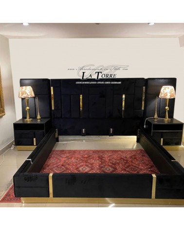 Double bed container classic modern velvet faux leather any color Kekko