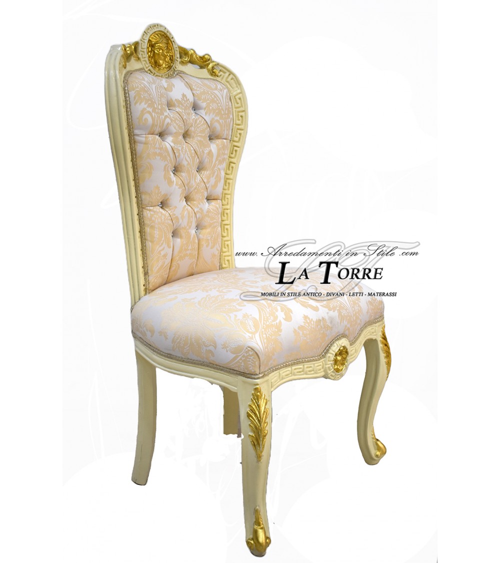 Ivory and gold discount chair