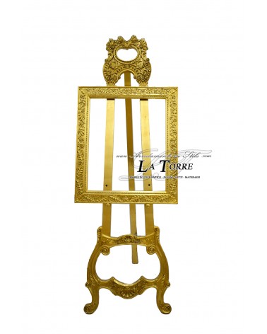 Dreibeiniger Barock-Bilderrahmen mit Blattgoldrahmen LT3032