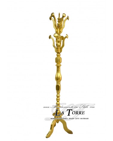 Dead man coat rack Baroque style gold leaf solid wood H 200 cm k214