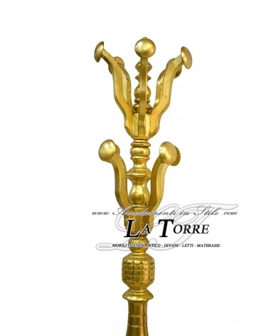 Dead man coat rack Baroque style gold leaf solid wood H 200 cm k214