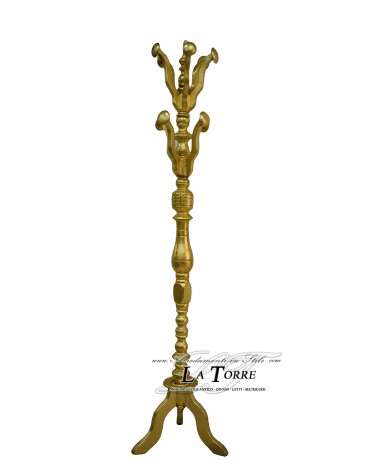 Dead man coat rack Baroque style gold leaf solid wood H 200 cm k214