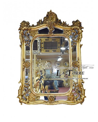 Classic gold leaf wall mirror antique style baroque cut glass FA906