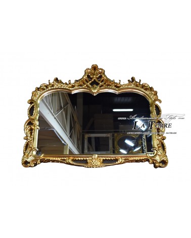 Specchiera classica foglia oro stile antico vetro molato barocco parete R103