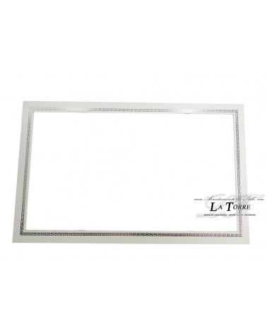 Cornice classica bianca e argento moderna su misura legno Dea Capri