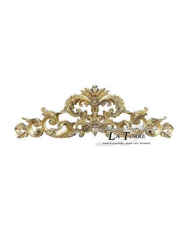 Barocke, 90 cm hohe goldene Türfriesfront, Wohnaccessoire R117