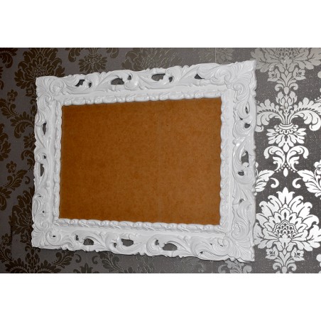 Cornice traforata bianca quadro classico barocco su misura GGB