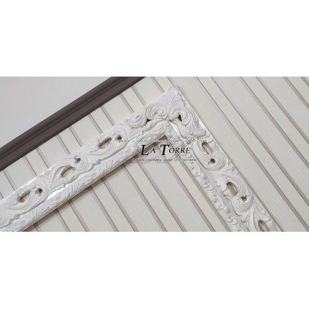 Cornice traforata bianca quadro classico barocco su misura GGB