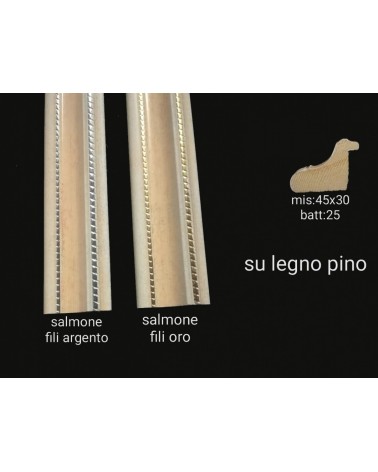 Cornice moderna classica su misura Quadro legno salmone