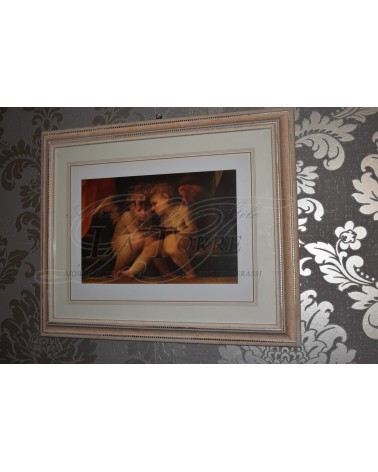 Modern classic custom-made frame Salmon wood picture safe sliding system