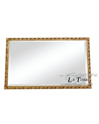 Specchio specchiera cornice traforata stile barocco classica su misura foglia oro GM224o