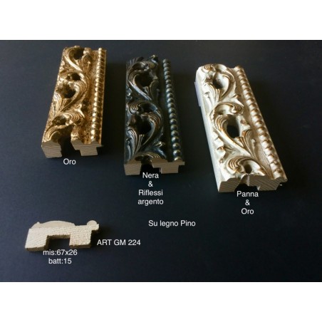 Modern classic baroque Smart TV frame customized gold wood TVGM224O