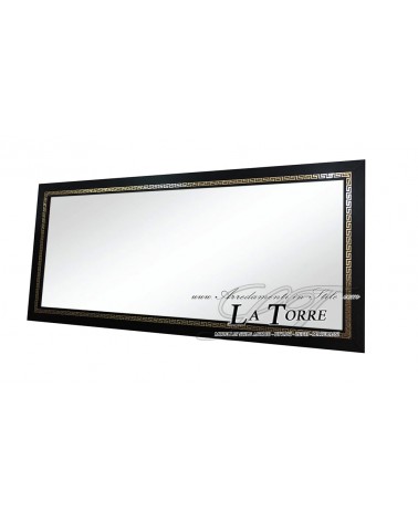 Specchiera specchio classico moderno nero e oro su misura legno Dea Capri
