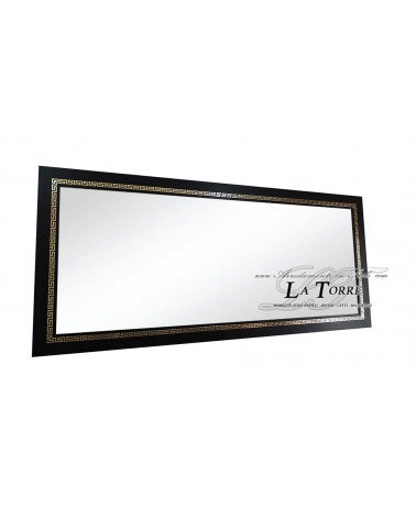 Specchiera specchio classico moderno nero e oro su misura legno Dea Capri