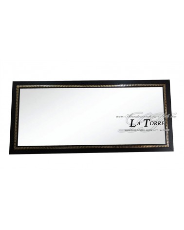 Specchiera specchio classico moderno nero e oro su misura legno Dea Capri