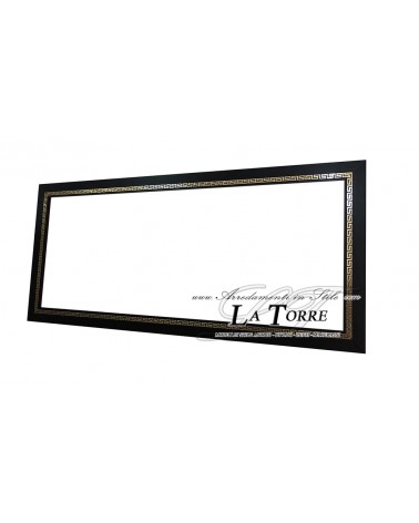Cornice classica nera e oro moderna su misura legno Dea Capri