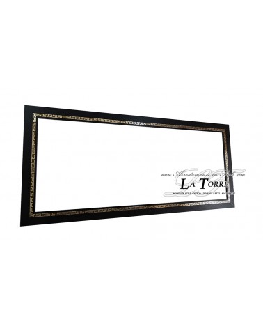 Cornice classica nera e oro moderna su misura legno Dea Capri