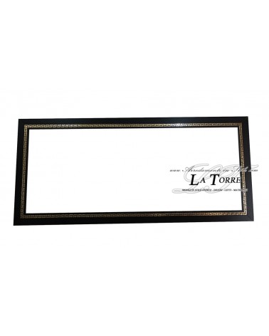 Cornice classica nera e oro moderna su misura legno Dea Capri