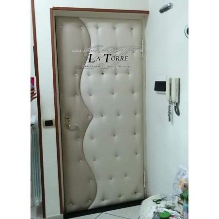 Swarovski RE07 eco-leather or two-tone velvet door covering panel