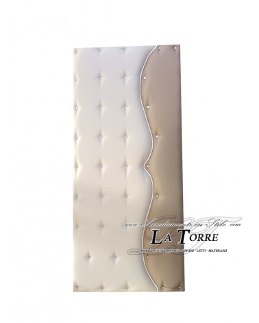 Pannello rivestimento porta ecopelle o vellutino bicolore Swarovski RE07