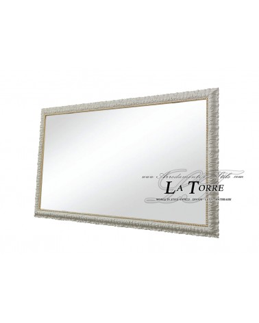 Classic baroque mirror made to measure in ivory and gold wood Madrid
