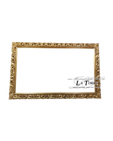 Cornice classica traforata quadro barocco oro su misura legno 1135O