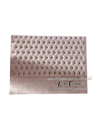 Modern tufted double bed headboard in eco-leather or Seneca wood fabric
