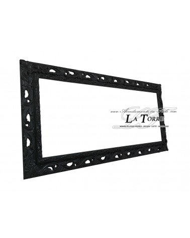 Cornice classica traforata quadro Barocco su misura nera GGN