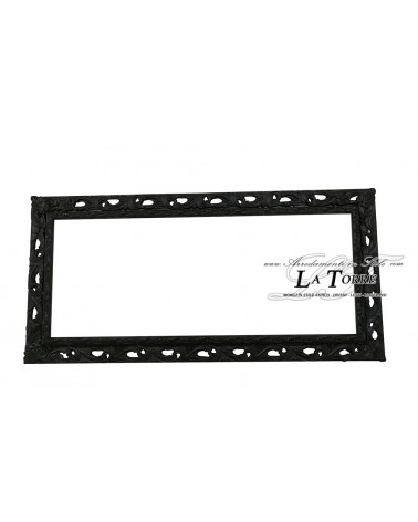 Cornice classica traforata quadro Barocco su misura nera GGN