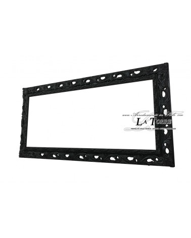 Cornice classica traforata quadro Barocco su misura nera GGN