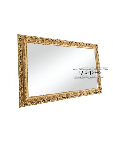 Specchiera specchio cornice traforata classica barocco su misura foglia oro Go