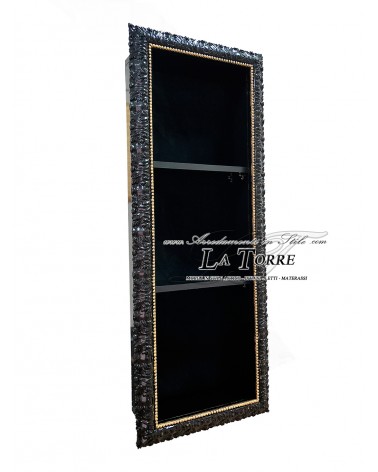 copy of Classic wall-hung display cabinet in Baroque style with perforated frame TV box made to measure VTGB