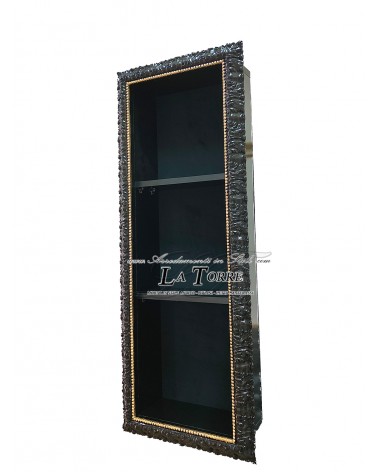 copy of Classic wall-hung display cabinet in Baroque style with perforated frame TV box made to measure VTGB