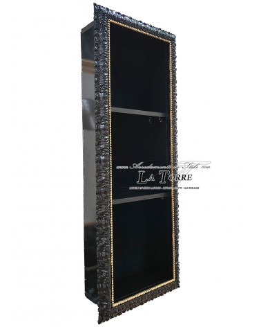 copy of Classic wall-hung display cabinet in Baroque style with perforated frame TV box made to measure VTGB