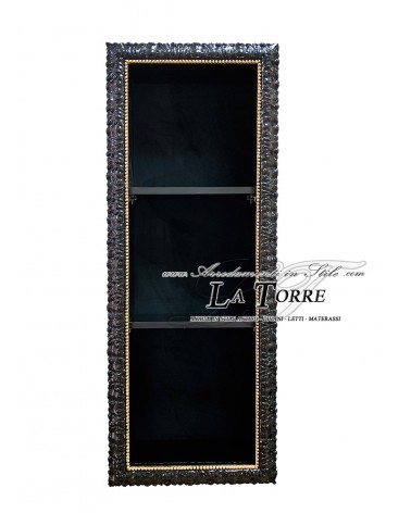 Vetrina classica sospesa da parete stile Barocco cornice box porta tv su misura VTMadrid