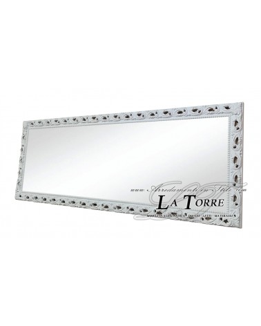 Mirror classic frame made to measure white wood safe sliding system GM224b