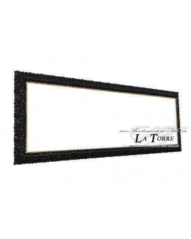 Cornice classica quadro barocco nero e oro su misura legno Madrid