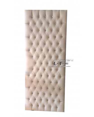 Pannello rivestimento porta capitonnè ecopelle o vellutino Swarovski RE08