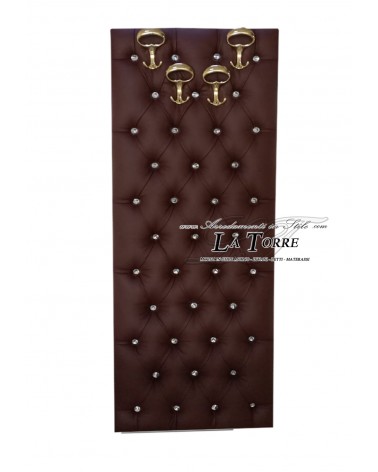 Modern faux leather or velvet wall coat hanger any Swarovski color