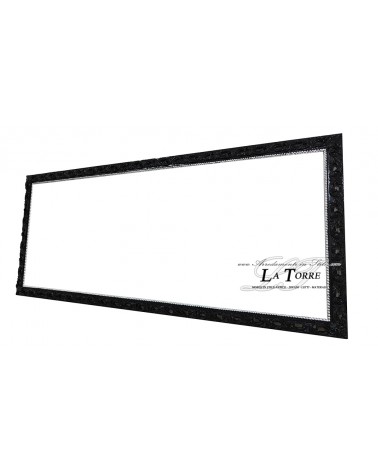 Cornice classica traforata quadro barocco su misura nera legno GM224n