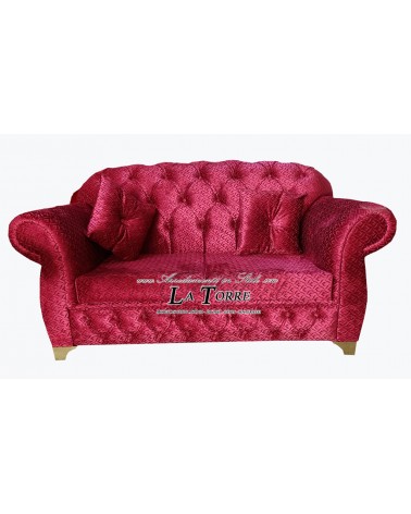 Divano 2 posti rete e materasso Chesterfield moderno ecopelle o velluto qualsiasi colore swarovski AZ02