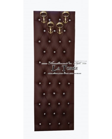 Modern faux leather or velvet wall coat hanger any Swarovski color