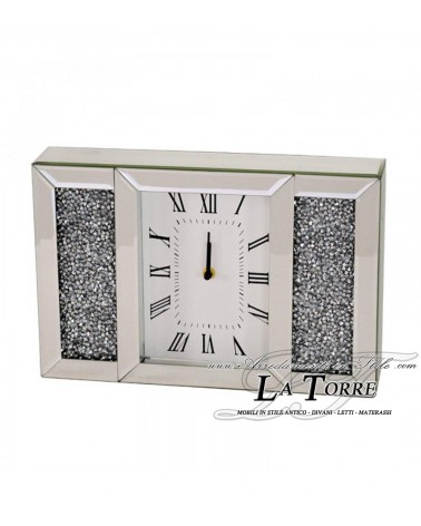 Modern square wall mirror clock A007