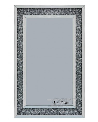 Modern Rectangular Mirror with Swarovski Crystals – Luxury Shiny Frame 80x120 cm CBM1196