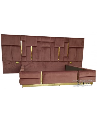 Letto Matrimoniale contenitore classico moderno velluto o ecopelle qualsiasi colore Kekko