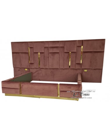 Letto Matrimoniale contenitore classico moderno velluto o ecopelle qualsiasi colore Kekko